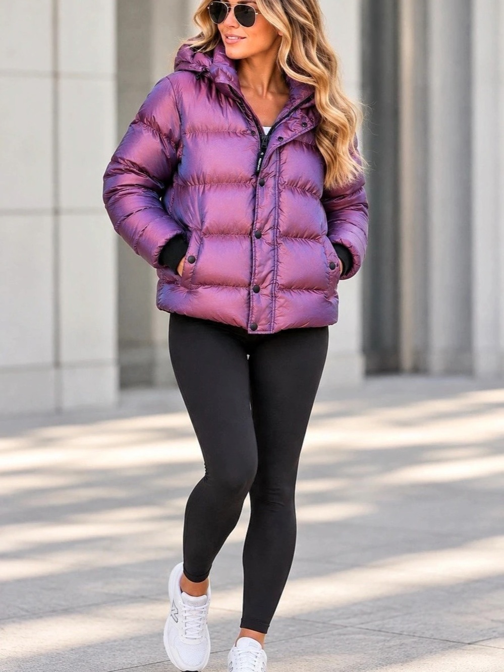 Aritzia The Super Puff Puffer Jacket in Purple XXS Like New